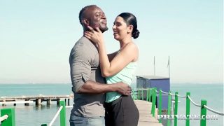 Kira Queen Exhibits Curves and Tits in Interracial Sessions