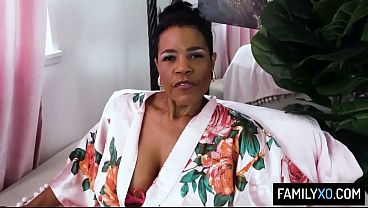 Black Mature Lets Stepgrandson Pounds Her Pussy