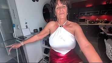 Anal sex and double penetration with granny